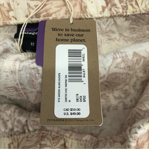 Patagonia Women's Garden Island 3.5" Shorts 58176-SP22 Multi Size - Picture 11 of 12